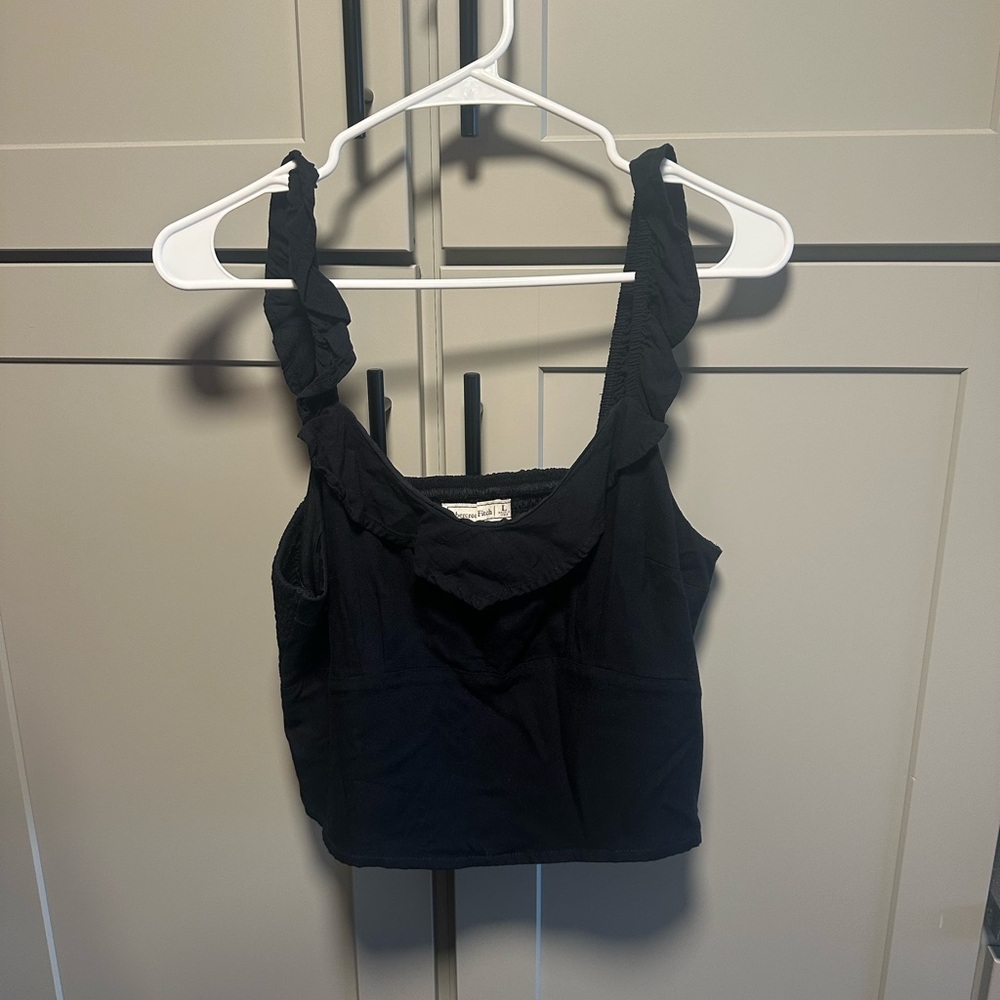 Black Ruffled Women's Top- Abercrombie